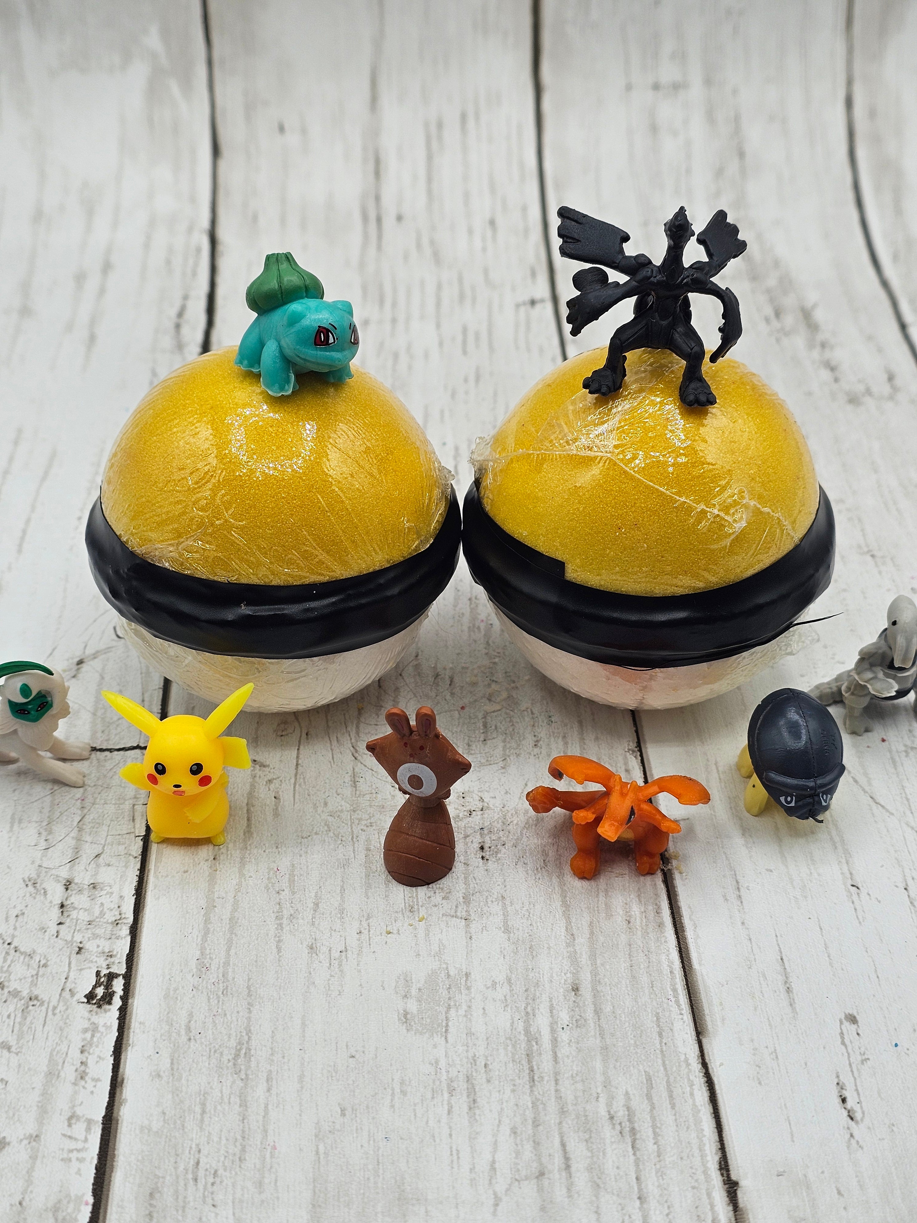 Pokeball Bath Bomb with Toy Bundle