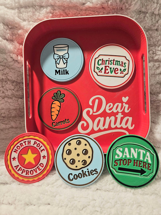Santa Tray with 6 Plates Playset