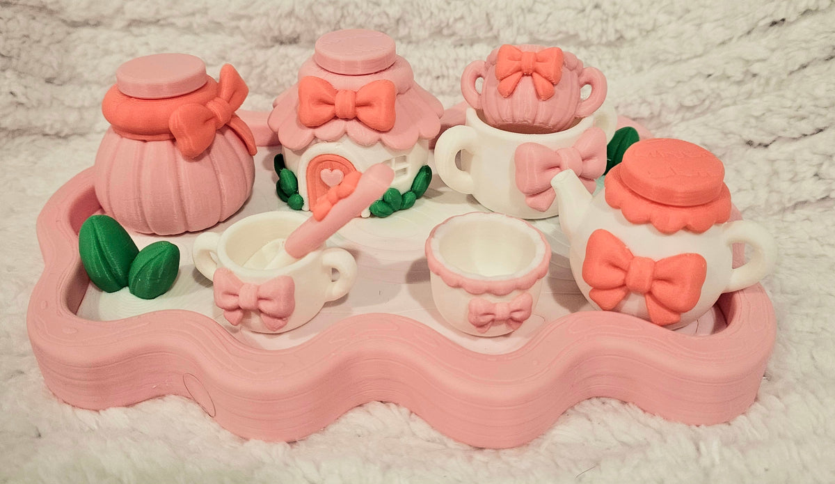 Pink Bow Tea Party Set